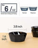 Picture of Delling 6 OZ Souffle Dishes Set - Ceramic Black Souffle Dish - Dessert/Snack Bowls for Kitchen, Souffle, Pudding, Creme Brulee, Ice Cream, Snack - Bowls Set of 6 Oven Safe