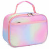 Picture of Kids Lunch Box Girls Insulated Lunch Cooler Bag Rainbow Reusable Lunch Tote Kit for School Travel (Y064 Rainbow)