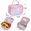 Picture of Kids Lunch Box Girls Insulated Lunch Cooler Bag Rainbow Reusable Lunch Tote Kit for School Travel (Y064 Rainbow)