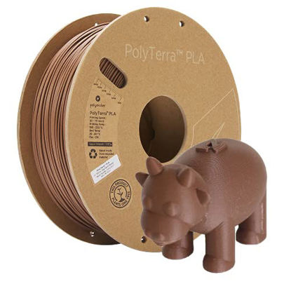 Picture of Polymaker Eco-Friendly PLA Filament 1.75mm Brown 1kg Carton Spool PLA Filament 1.75 - PolyTerra PLA 3D Printer Filament Print with Most 3D Printers Using 3D Filament