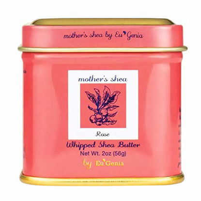 Picture of Mother's Shea by Eu'Genia Shea Butter (Rose, 2 Oz Tins - Set of 3) 100% Pure Raw Unrefined African Shea - Organic, Sustainably-Sourced Ingredients - Natural Skin & Hair Care
