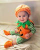 Picture of Baby Girl Boy Halloween Outfit Pumpkin Tops Hat Footies Halloween Costumes 18-24 Months