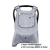 Picture of ICOPUCA Car seat Covers for Babies, Kick-Proof carseat Cover boy Girls, carseat Canopy with Window, Light Weight Muslin, fit Summer/Autumn/Spring, Neutral, Grey Crown;
