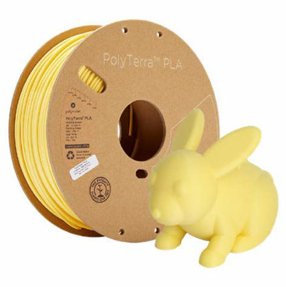 Picture of Polymaker PolyTerra PLA Bioplastic Based 3D Printing Filament, Matte PLA Filament, 1.75mm Filament Banana 1000g(2.2lb), Fit Most FDM Printer