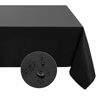 Picture of Softalker Rectangle Tablecloth Waterproof & Stain Resistant Table Cloth Wrinkle Free Fabric Washable 210GSM Polyester Table Cover for Dining/Party/Buffet/Wedding (60x102 inch, Black)