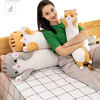 Picture of Cute Cat Plush Long Body Pillow Cuddle Cartoon Stuffed Animals Cat Plushie Soft Doll Pillows Gifts for Kids Girls (Orange, 27")