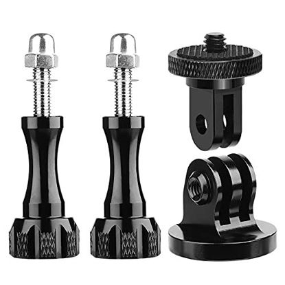 Picture of Tripod Adapter Mounts Adapter Screw 1/4"-20 Camera Mount Compatible with GoPro Hero 10, 9, 8, 7, 6, 5, 4, Session, 3+, 3, 2, 1, DJI Osmo, Sony and Other Action Cameras(Black)