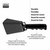 Picture of 2 pack 7 in. steel cowbell/Noise makers with handles. Cheering Bell for sporting, football games, events. Large solid school hand bells. Cowbells. Percussion Musical Instrument. Cow Bell Alarm (Black)