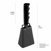 Picture of 2 pack 7 in. steel cowbell/Noise makers with handles. Cheering Bell for sporting, football games, events. Large solid school hand bells. Cowbells. Percussion Musical Instrument. Cow Bell Alarm (Black)
