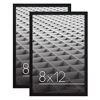 Picture of Americanflat 8x12 Picture Frame in Black with Shatter Resistant Glass - Horizontal and Vertical Formats for Wall and Tabletop (2 Pack)