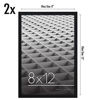Picture of Americanflat 8x12 Picture Frame in Black with Shatter Resistant Glass - Horizontal and Vertical Formats for Wall and Tabletop (2 Pack)