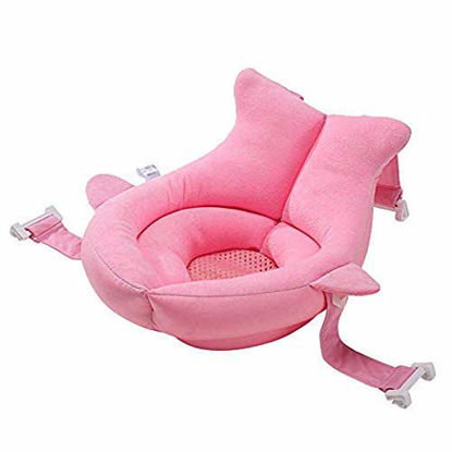 Picture of Whale Baby Bath Support Infant Shower Cushion Bathtub Sponge Newborn Baby Elbow Rest (Pink Whale)