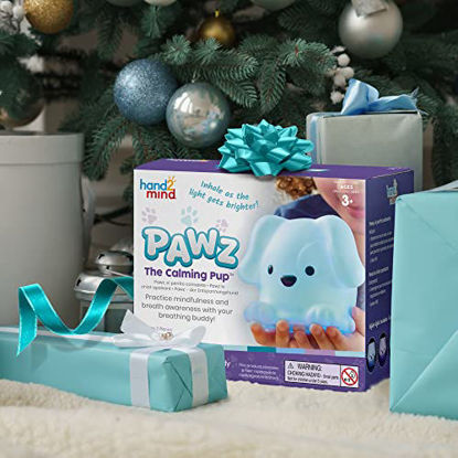 Picture of hand2mind PAWZ The Calming Pup, Learn Deep Breathing Patterns, Social Emotional Learning, Sensory Toys for Sensory Play, Mindfulness for Kids, Anxiety Relief for Kids, Kids Night Light (Set of 1)