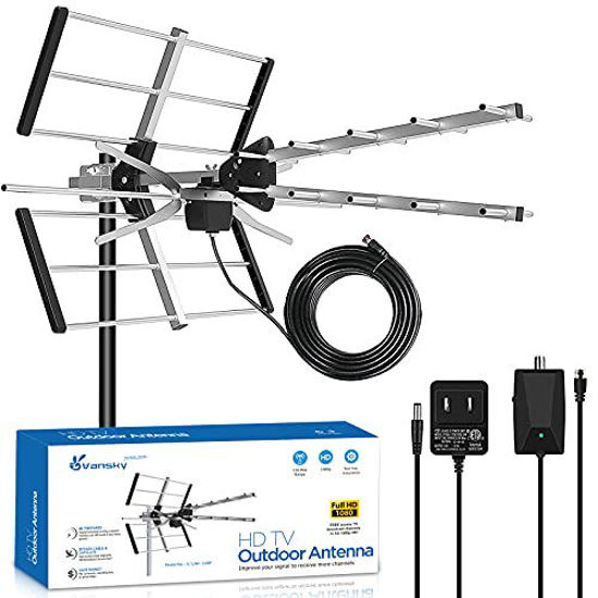 GetUSCart Outdoor TV Antenna 2021 Upgraded 150 Mile Range V/UHF128F