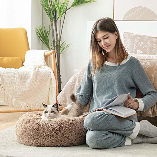 Image showcasing GetUSCart- Bedsure Calming Cat Beds for Indoor Cats - Large Cat Bed ...