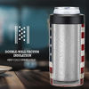 Picture of Maxso Slim Can Cooler, 4-in-1 Double Walled Stainless Steel Insulated Beer Can Holder, Works With All 12 Oz Cans,Bottles & As A Pint Cups | America Flag