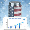 Picture of Maxso Slim Can Cooler, 4-in-1 Double Walled Stainless Steel Insulated Beer Can Holder, Works With All 12 Oz Cans,Bottles & As A Pint Cups | America Flag