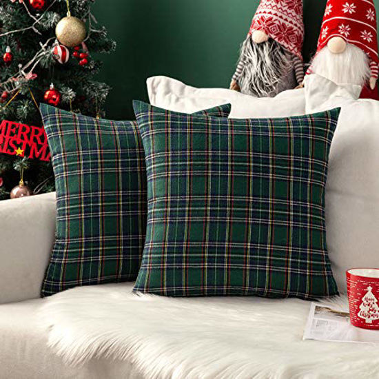 GetUSCart MIULEE Set of 2 Christmas Scottish Tartan Plaid Throw
