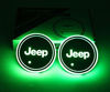 Picture of 2pcs LED Cup Holder Lights for Jeep, LED Car Coasterss with 7 Colors Luminescent Light Cup Pad, USB Charging Cup Mat Accessories (forjeep)