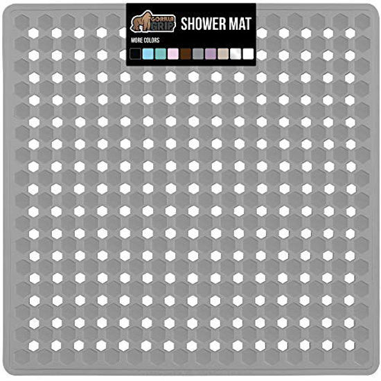 Gorilla Grip Patented Shower Stall Mat, 21X21, Machine Washable
