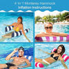 Picture of 2 Pack Premium Swimming Pool Float Hammock, Multi-Purpose Inflatable Hammock (Saddle, Lounge Chair, Hammock, Drifter), Water Hammock Lounge . (Dark Blue & Teal Navy)