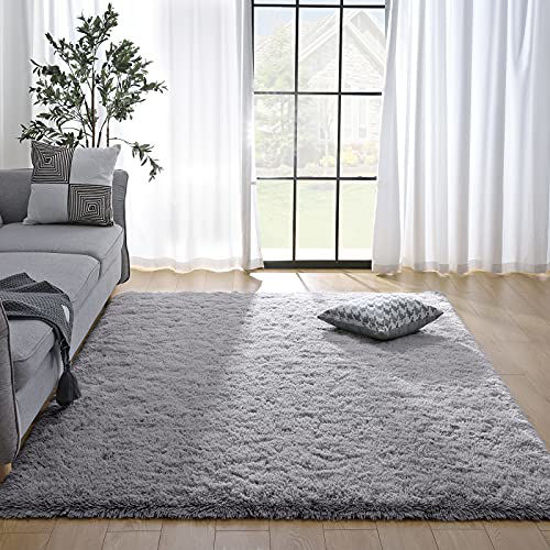 Area Rugs Super Soft Floor Fluffy Carpet, Modern Fluffy Large Area Rugs Bedside Floor Mat Bedroom Home Decor Nursery Rug, Dorm Living Room Indoor Non-Slip Carpets For Boys Girls Kids 140x200cm Long