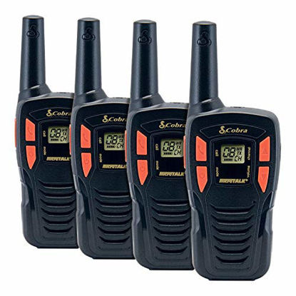 Picture of COBRA CX190-4 4 Pack Walkie Talkies - Rechargeable, Long Range 16-Mile Two Way Radio Set with 22 Channels (7 GMRS/FRS, 7 FRS, and 8 GMRS) (4 Pack)