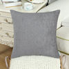Picture of CaliTime Pack of 2 Cozy Throw Pillow Covers Cases for Couch Sofa Home Decoration Solid Dyed Soft Chenille 22 X 22 Inches Medium Grey