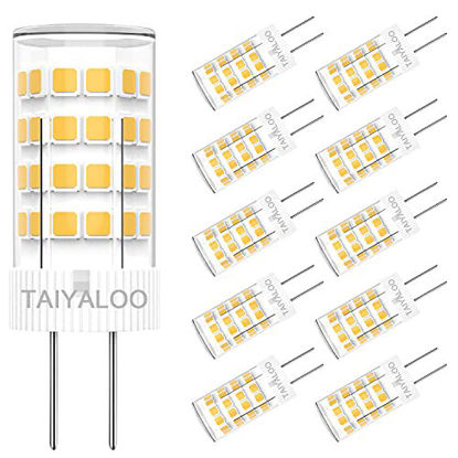 Picture of G4 LED Bulbs 5W T3 40W Halogen Replacement 12V AC/DC JC Bi-Pin Base for Outdoor Landscape Lighting Deck Stair Step Path Lights, Warm White 3000K, Non-Dimmable (10 Pack)