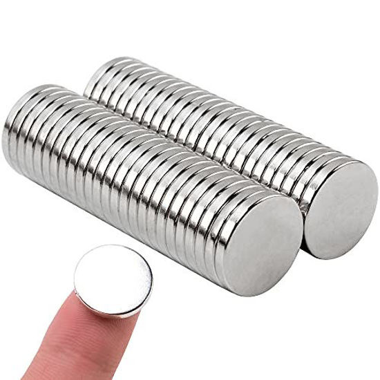 50 pcs Neodymium Disc Magnets Cylinder Magnets 15x10 mm Plated WHITEBOAR 