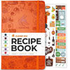 Picture of Clever Fox Recipe Book - Make Your Own Family Cookbook & Blank Recipe Notebook Organizer, Empty Cooking Journal to write in recipes, A5 Hardcover, stores 60 recipes - Orange