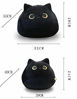 Picture of Black Cat Stuffed Animal Pillow Toys Soft Cat Shaped Plush Toy Creative Cat Animal Doll for Friends, Children Gift