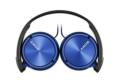 Picture of Sony MDR-ZX310AP ZX Series Wired On Ear Headphones with mic, Blue