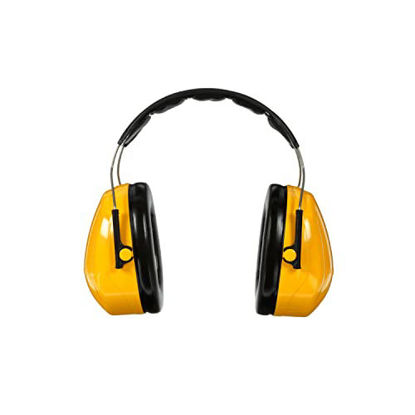 Picture of 3M PELTOR Optime 98 Earmuffs H9A, Over-the-Head, Yellow
