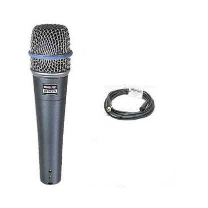 Picture of Shure Beta 57a Microphone + Whirlwind 20' XLR Cable
