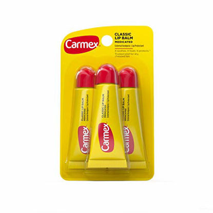 Picture of Carmex Original Flavor Moisturizing Lip Balm Tube Value Pack,0.35 Ounce (3 Count)