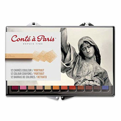 Picture of Conté à Paris Colored Crayons Set with 12 Assorted Portrait Colors