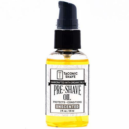 Picture of Taconic Shave Premium Natural Pre-Shave Oil (2 oz.) - Unscented - Protects Against Irritation and Razor Burn when Shaving with a Cartridge, Safety or Straight Razor