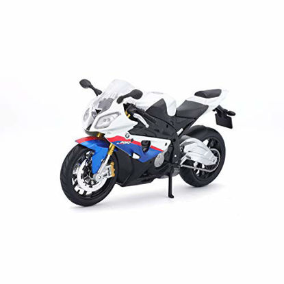 Picture of Maisto 1/12 BMW S1000Rr Motorcycle, White/Red/Blue Multi