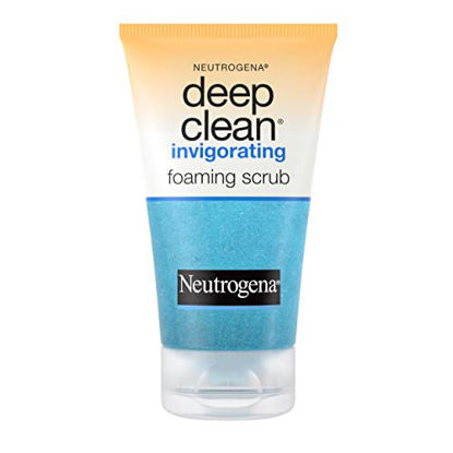 Picture of Neutrogena Deep Clean Invigorating Foaming Facial Scrub with Glycerin, Cooling & Exfoliating Gel Face Wash to Remove Dirt, Oil & Makeup, 4.2 fl. oz