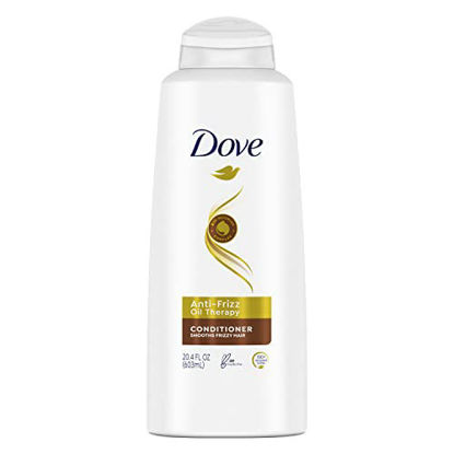 Picture of Dove Conditioner for Dry Hair Anti-Frizz Oil Therapy With Nutri-Oils to Treat Frizzy Hair 20.4 oz