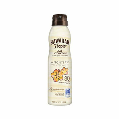 Picture of Hawaiian Tropic Clear Spray Sunscreen, Lightweight Broad Spectrum SPF 30, Silk Hydration, 6oz