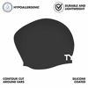 Picture of TYR Long Hair Wrinkle-Free Silicone Swim Cap, Black