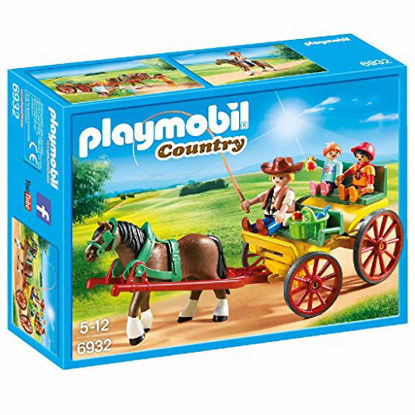 Picture of PLAYMOBIL Horse-Drawn Wagon Building Set