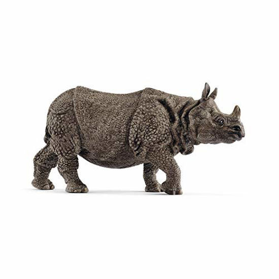 Picture of Schleich Wild Life, Animal Figurine, Animal Toys for Boys and Girls 3-8 Years Old, Indian Rhinoceros