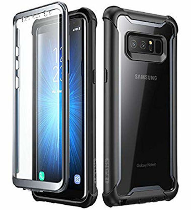 Picture of i-Blason Case for Galaxy Note 8 2017 Release, Ares Series Full-body Rugged Clear Bumper Case with Built-in Screen Protector (Black)