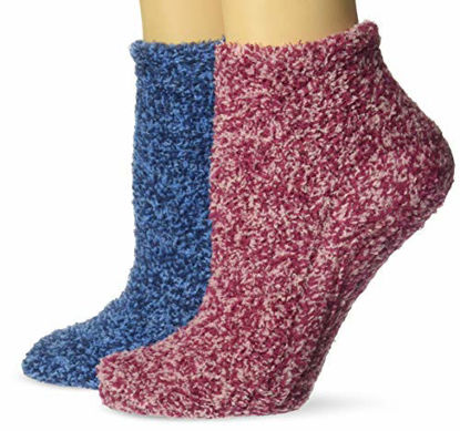 Picture of Dr. Scholl's womens Spa (2pk) Casual Sock, Pink/Blue, Shoe Size 4-10 Medium US