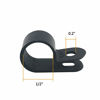 Picture of Cable Clamp R-Type Cable Clip Wire Clamp 1/2" Nylon Screw Mounting Cord Fastener Clips with Screws for Wire Management - 50 Pcs Cable Clamps + 50 Pcs Screws