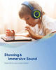 Picture of iClever Kids Headphones with Microphone - 85dB/94dB Volume Limited - Stereo 3.5mm Jack Tangle-Free Wired Headphones for Kids, Foldable - Childrens Headphones for Boys/Girls/School/Travel/iPad, Green