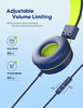 Picture of iClever Kids Headphones with Microphone - 85dB/94dB Volume Limited - Stereo 3.5mm Jack Tangle-Free Wired Headphones for Kids, Foldable - Childrens Headphones for Boys/Girls/School/Travel/iPad, Green